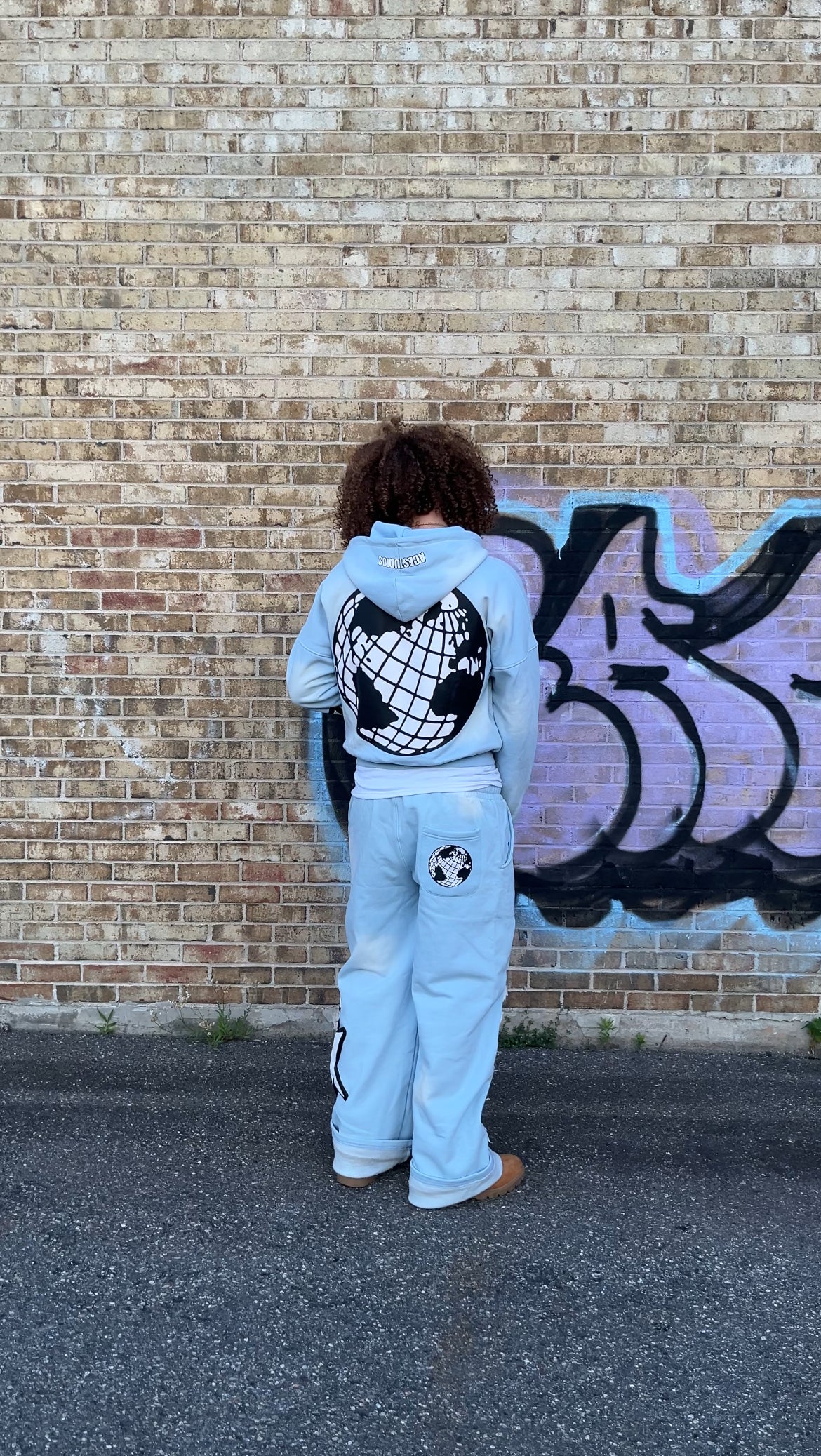 "UR WRLD" Sweatpants BLUE
