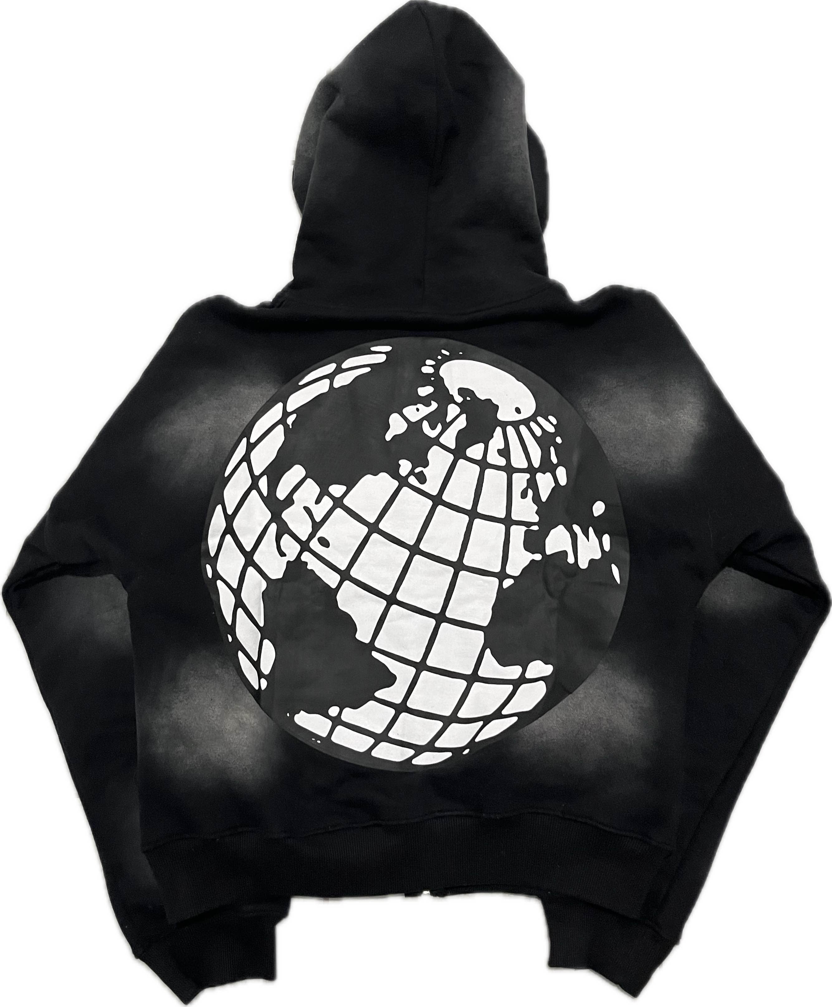 "UR WRLD" Zip-Up BLACK