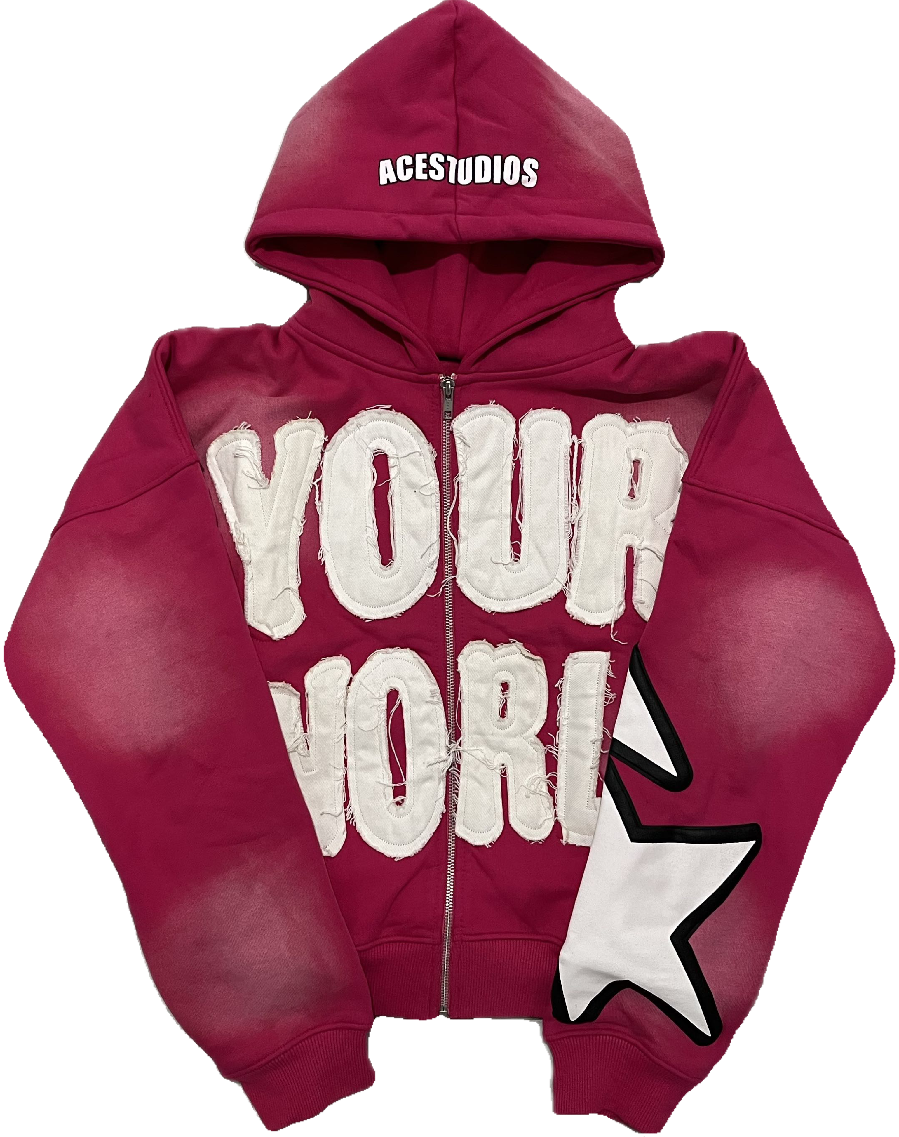 "UR WRLD" Zip-Up PINK